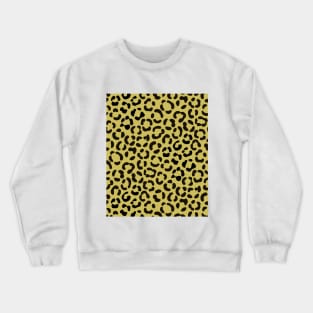 Trendy Black on Gold Leopard Print Pattern Crewneck Sweatshirt